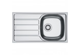 Zlewozmywak Franke Spark SKL 611-78/44 do zabudowy, jednokomorowy z ociekaczem - stal szlachetna len