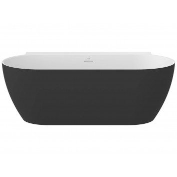 Wanna wolnostojąca do ściany Ravak Freedom Wall II Tec, akrylowa,170x87 cm - biała, osłona odpływu biała