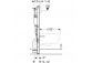 Stelaż podtynkowy Geberit Duofix Basic do WC wiszącego, UP100 ze wspornikami