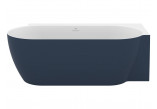 Wanna wolnostojąca do ściany Ravak Freedom Corner II Tec, akrylowa,175 x 86 cm, wersja prawa - Deepsea Blue (granatowy mat)/biała, osłona odpływu biała