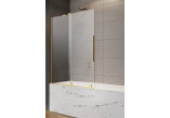 Parawan nawannowy Radaway Furo Gold PND II 100, lewy, szkło przejrzyste, 100x150cm, przesuwny, profil złoty szczotkowany