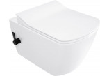 Miska WC Deante Blur 52,5 x 37,2 cm, z funkcją bidetu, z baterią mieszaczową nero - biała