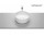 Umywalka nablatowa 37x37cm Roca Inspira Round, okrągła, z powłoką Supraglaze - biała