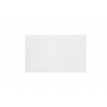 Brodzik kwadratowy Roca Pyros, 90x90cm, kompozytowy, Stonex, z ukrytym odpływem - biały