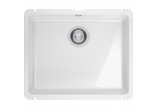 Zlewozmywak ceramiczny Franke KubusX KXK 110-51, jednokomorowy 54,5 x 45,4 cm - biały połysk