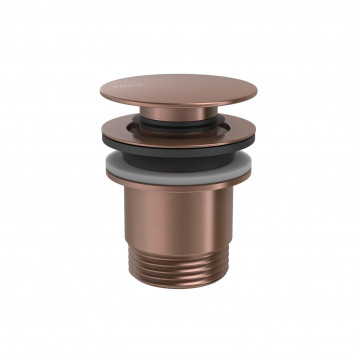 Odpływ umywalkowy Tres, click-clack, 63mm, 24-K złoto matowe