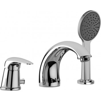 Bateria wannowa  Paffoni Elle, 3-otworowa, czarny mat, EL040NO