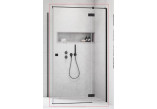 Drzwi kabiny prysznicowej Radaway Essenza 8 KDJ 90 cm, prawe, szkło przejrzyste, profil czarny mat