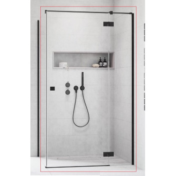 Drzwi kabiny prysznicowej Radaway Essenza 8 KDJ 90, lewe, 100x2000mm, szkło przejrzyste, profil złoto szczotkowane