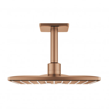 Deszczownica Grohe Rainshower Smartactive 310 Cube, ramię sufitowe 142mm, 2 strumienie, brushed cool sunrise