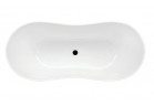 Wanna wolnostojąca Besco Viya 160x70 cm, syfon klik-klak biały czyszczony od góry - biały matt