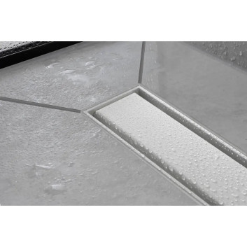 Odpływ liniowy Hansgrohe RainDrain Match, 70 cm, ze stelażem o regulowanej wysokości - chrom