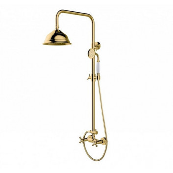 Bateria wannowa wolnostojąca Besco Retro I, wysokość 1150mm, zestaw natryskowy, chrom