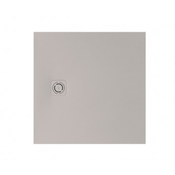 Brodzik kwadratowy Roca Terran, 80x80cm, kompozytowy, Stonex, z syfonem, cafe