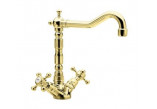 Bateria umywalkowa wysoka Reitano Antea z korkiem automatycznym - złoty