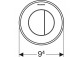 Przycisk uruchamiający do WC Geberit HyTouch pneumatyczny, Typ 01, ręczny, podtynkowy, Sigma 8cm, pojedynczy - biały