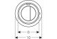 Pneumatyczny przycisk uruchamiający WC Geberit Typ 10, ręczny, podtynkowy, Sigma 8cm dwudzielny, chrom mat, easy-to-clean