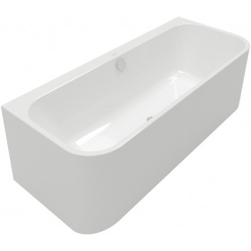 Wanna przyścienna do montażu narożnego po lewej stronie SQUARE, 1800 x 800 mm, Villeroy & Boch, Loop & Friends - Weiss Alpin