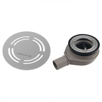 Brodzik kompozytowy półokrągły Polysan Flexia 120x80 cm, prawy, R550, z możliwością docinania - biały