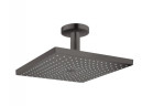 Deszczownica Hansgrohe Raindance E EcoSmart 30 cm kwadratowa z ramieniem sufitowym - czarny chrom szczotkowany