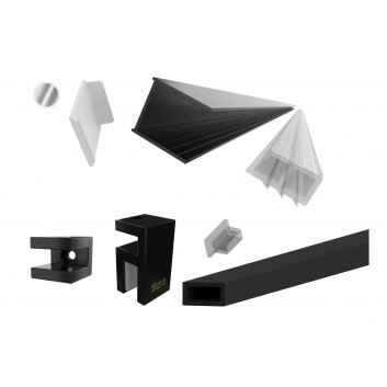 Ścianka Roca Walk-In, grubość 8mm, do łączenia z zestawem montażowym District. Wymiar nominalny 100cm