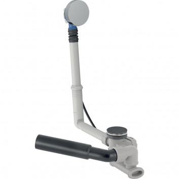 Zestaw odpływowo-przelewowy Geberit do wanien niestandardowych, z korkiem automatycznym, kompletny - chrom