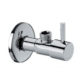 Zawór kątowy regulacyjny okrągły 1/2x3/8'' do baterii umywalkowej (komplet 2 szt.) - chrom