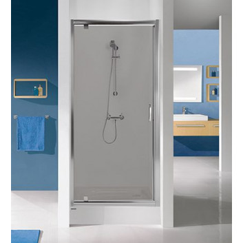 Drzwi skrzydłowe prawe DJ/TX5b Sanplast TX 90x190 cm profil chrom, szyba wzór W0