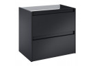 Szafka łazienkowa Roca Alpine podumywalkowa 70 cm z 2 szufladami (do kompletacji z umywalką Victoria lub blatem) - czarny mat