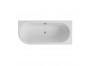 Wanna wolnostojąca Besco Avita A-Line, akrylowa, prawa 170x75 cm, przyścienna, syfon z napełnieniem przez przelew biały McAlpine czyszczony od góry - na zewnątrz biały połysk, wewnątrz biały połysk