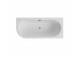 Wanna wolnostojąca Besco Avita A-line z z przelewem szczelinowym, z syfonem i korkiem klik-klak 160x75cm, wersja lewa, akrylowa, biała