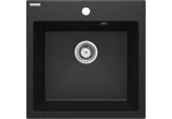 Zlewozmywak granitowy Deante Evora, 50x50cm, 1-komorowy - grafit 