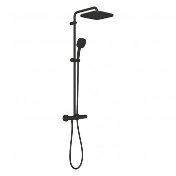 System prysznicowy Grohe Tempesta z termostatem do montażu ściennego, z deszczownicą okrągłą 25 cm - matte black