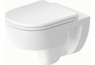 Miska WC wisząca Duravit D-Code 37x54 cm, lejowa, bezkołnierzowa, odpływ poziomy - biała