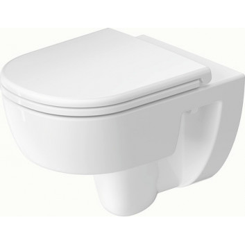 Miska WC wisząca Duravit D-Code 37x54 cm, montaż ukryty, bezkołnierzowa, odpływ poziomy - biała
