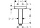 Przyłącze sufitowe do deszczownicy Hansgrohe S 100 mm DN 15, chrom