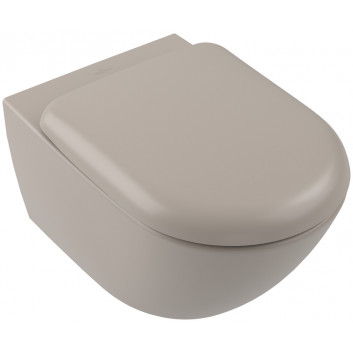 Miska stojąca WC Villeroy&Boch Subway 3.0, 60x37cm, bez kołnierza, TwistFlush, AntiBac, Weiss Alpin CeramicPlus