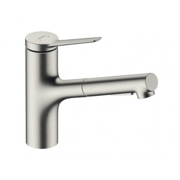 Bateria kuchenna Hansgrohe Metris Select M71, jednouchwytowa 320, 1jet - stal szlachetna finish