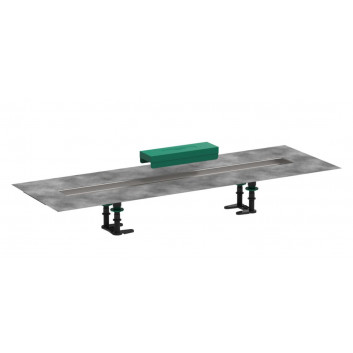 Odpływ liniowy Hansgrohe RainDrain Match, 70 cm, ze stelażem o regulowanej wysokości - chrom