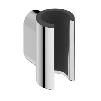 Przyłącze wody Hansgrohe FixFit Q, z uchwytem prysznicowym - czarny chrom szczotkowany