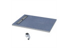 Brodzik podpłytkowy Schedpol Base 90x100 cm, maskownica Stamp