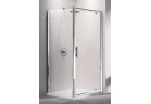Drzwi obrotowe Novellini Lunes G 60-66 cm, profil srebrny, szkło przeźroczyste 