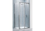 Drzwi składane Novellini Lunes B 60-66 cm, profil srebrny, szkło przeźroczyste 