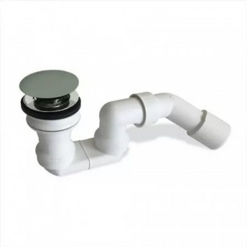 Villeroy & Boch Dodatki Zawór Push-to-Open bez funkcji przelewu (pokrywa odpływu White & Chrome), 145 x 275 x 114 mm, Chrom