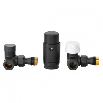 Zestaw termostatyczny Invena uniwersalny, jednootworowy typu Duoplex Prov - czarny mat