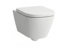 Zestaw Laufen Meda miska WC 54x36 cm podwieszana Silent Flush + deska WC wolnoopadająca - biała