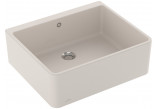 Zlew ceramiczny Villeroy & Boch Farmhouse 60 X, jednokomorowy, 595 x 500 mm z CeramicPlus - Crema