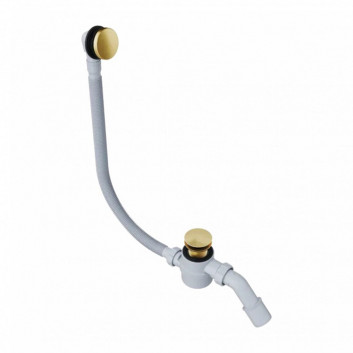 Syfon wannowy Excellent Moli, z przelewem - biały połysk