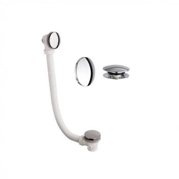 Syfon do brodzików Polysan Flexia, 90mm, DN40, niski - stal nierdzewna mat