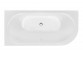 Wanna wolnostojąca Besco Avita A-Line, akrylowa, prawa 170x75 cm, przyścienna, syfon z napełnieniem przez przelew biały McAlpine czyszczony od góry - na zewnątrz biały połysk, wewnątrz biały połysk